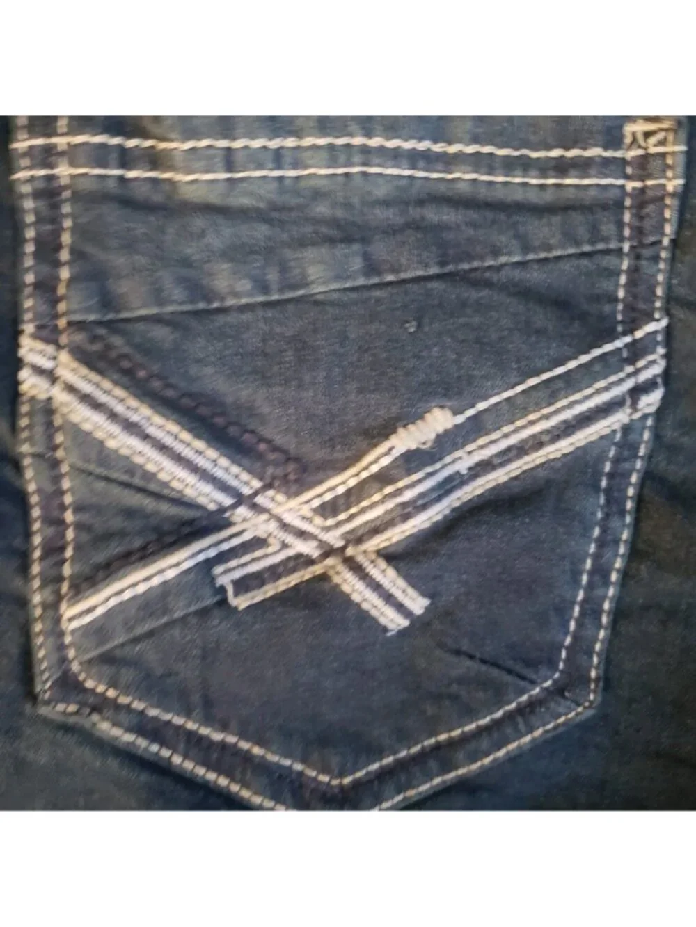 NWT Cultura Dark Blue Dark Wash Denim Shorts Size 40 Stretch 5-Pocket Button